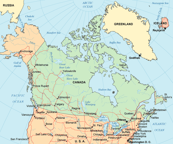 canada map toronto